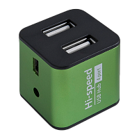 USB-Хаб Defender Quadro Iron 4USB зеленый (1/100)