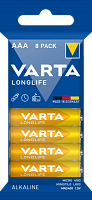 Батарейка Varta LONGLIFE LR03 AAA Shrink 8 Alkaline 1.5V (4103)