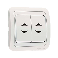 Выключатель Makel Mimoza 2-клав.10A пластик проходной белый 12026M