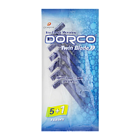Бритва одноразовая DORCO "TWIN BLADE" 2 лезвия 5+1шт. (1/24)