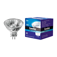 Лампа галогенная Camelion MR16 GU5.3 35W 2800К 220-240V софит 50мм прозрачная (1/10/200)