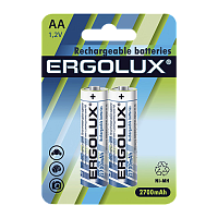 Аккумулятор бытовой Ergolux HR6 AA BL2 NI-MH 2700mAh (2/24/384)