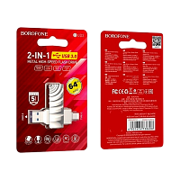 Флеш-накопитель Borofone Soul BUD3 64GB USB3.0 Type-C (m) металл серый (1/25)