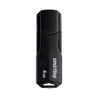 Флеш-накопитель Smartbuy Clue 4GB USB2.0 пластик черный