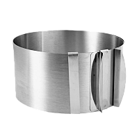 Кулинарное кольцо Cake Ring раздвижное 16-30см, высота 8.5см (1/72)