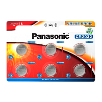 Батарейка Panasonic Power Cells CR2032 BL6 Lithium 3V в блистере (6/120/480) 