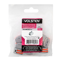 Строительно-монтажная клемма Volsten V02-9W-222-412 2 пр. до 4 мм, 32А, 450 В, 10 шт., серый