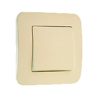 Выключатель Makel Light Lillium Natural 1-клав.10A пластик кремовый 55221 (1/12)