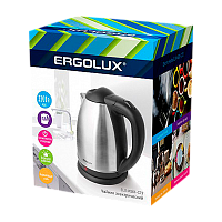 Электрочайник Ergolux ELX-KS01-C72 2300W 1.8л серебряный черный (1/12) 