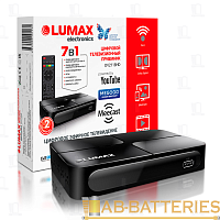 Приставка для цифрового ТВ Lumax DV2118HD DVB-T/T2/C пластик черный (1/20)
