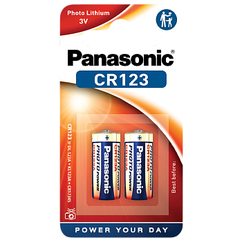 Батарейка Panasonic CR123A BL2 Lithium (2/20/200)