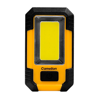 Фонарь ручной Camelion E1441 10W 21SMD от аккумулятора Type-C 2 режима черный желтый (1/6/90)