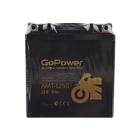Аккумулятор для мототехники GoPower AMT-1250 12V 5Ah клеммы под болт M5 (1/10) 