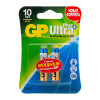 Батарейка GP ULTRA PLUS LR03 AAA BL2 Alkaline 1.5V (2/20/160) 