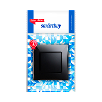 Выключатель Smartbuy Вега 1-клав.10A черный (1/10/100)