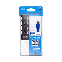 USB-Хаб Smartbuy 7304 4USB USB3.0 с выключателем черный