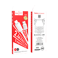 Кабель HOCO X88 USB (m)-Lightning (m) 1м 2.4A ПВХ белый (1/420)