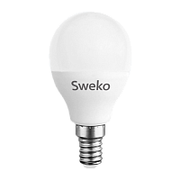 Лампа светодиодная Sweko G45 E14 10W 3000К 230V шар (1/5/100)