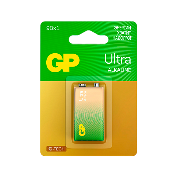 Батарейка GP ULTRA G-Tech Крона 6LR61 BL1 Alkaline 9V (1/10/200)