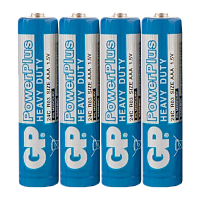 Батарейка GP PowerPlus R03 AAA Shrink 4 Heavy Duty 1.5V (4/40/200/1000)