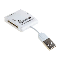 Картридер Smartbuy 713 USB2.0 SD/microSD/MS/M2 белый (1/5) 