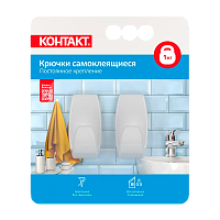 Крючки Контакт клеевая основа 1кг со сменным креплением 2шт. белый 