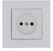 Розетка Makel KAREA RIZZ 1гн. 16A Б/З белый 88001022