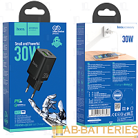 Сетевое З/У HOCO N13 1USB/Type-C 30W QC3.0 черный (1/12/120) 