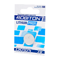 Батарейка Robiton PROFI CR2025 BL1 Lithium 3V (1/40/1800) 