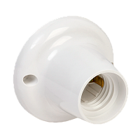 Патрон Прогресс потолочный E27 пластик белый (1/20/200)