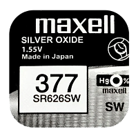 Батарейка Maxell 377 (SR626SW) BL1 Silver Oxide 1.55V 0%Hg (1/10/100)