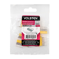 Строительно-монтажная клемма с пастой Volsten V02-9W-2273-205  Cu/Pb 5 пр. до 2,5 мм,10 шт