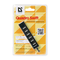 USB-Хаб Defender Quadro Swift 7USB черный (1/100)