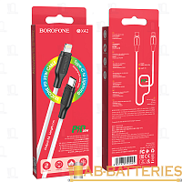 Кабель Borofone BX42 Lightning (m)-Type-C (m) 1м 3.0A силикон белый (1/360)