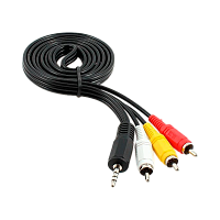 Кабель AUX Cablexpert Jack 3.5mm (m)-3xRCA (m) 2м ПВХ черный пакет 