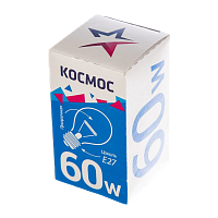 Лампа накаливания Космос A55 E27 60W 220-240V ЛОН Стандарт Брест прозрачная