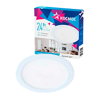 Светодиодная панель, круглая, цвет белый, КОСМОС DownL 24W, 180-265В, 4000K (KDownL24W4000K)