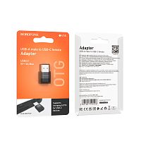 Переходник Borofone BV18 USB (m)-Type-C (f) OTG черный (1/70/420)