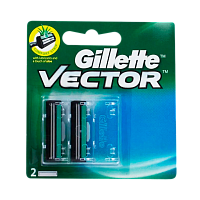 Сменные кассеты Gillette "Slalom Plus (Vector+)" 2 лезвия 2шт. (цена за 1 шт) ENG (1/50) 