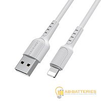Кабель Borofone BX16 USB (m)-Lightning (m) 1.0м 2.4A ПВХ белый (1/648)