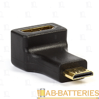 Переходник Smartbuy A117 miniHDMI (m)-HDMI (f) пластик угловой черный (1/1000)
