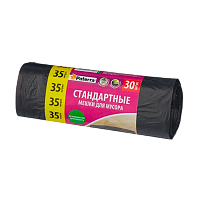 Мешки для мусора Paterra 35л 8мкм ПНД 30шт. черный (1/40)