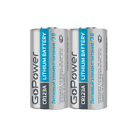 Батарейка GoPower CR123A Shrink 2 Lithium 3V с защитой (2/50/1000)