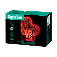 Ночник Camelion NL-400 "Сердце" 3W 220V в розетку RGB (1/20)