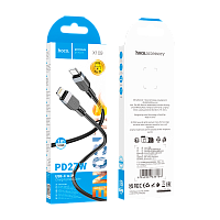 Кабель HOCO X109 Type-C (m)-Lightning (m) 1м 27W силикон черный (1/31/310)