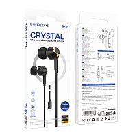 Наушники внутриканальные Borofone BM90 с микр. Lightning (m) черный (1/76/304)