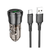Автомобильное З/У Borofone BZ23 1USB 18W QC3.0 черный (1/98/392) 