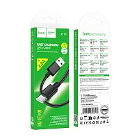 Кабель HOCO X119 USB (m)-Type-C (m) 1м 3.0A нейлон черный (1/420)