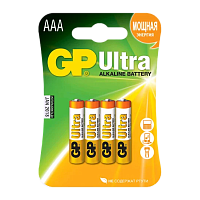 Батарейка GP ULTRA LR03 AAA BL4 Alkaline 1.5V (4/40/160/320) R