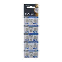 Батарейка GoPower G9/LR936/LR45/394A/194 BL10 Alkaline 1.55V (10/100/3600)